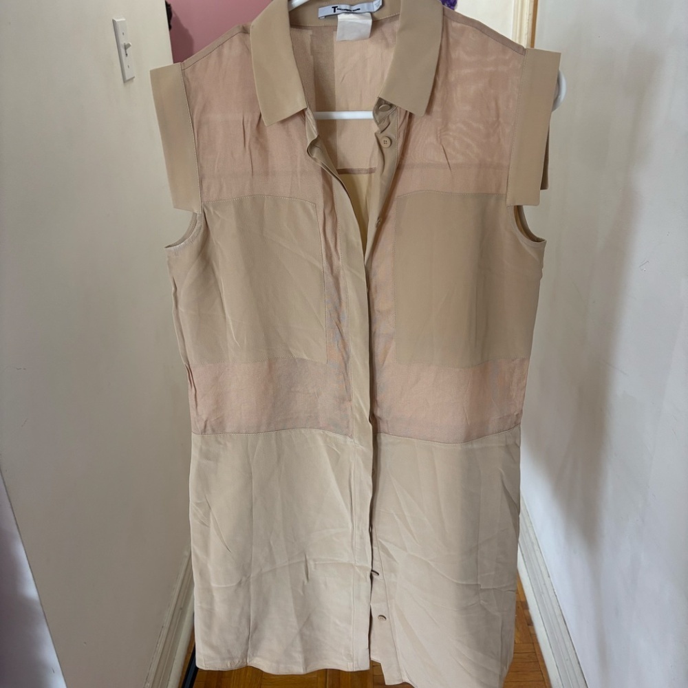 T by Alender Wang weigh button up , mesh and silk * accepting offers